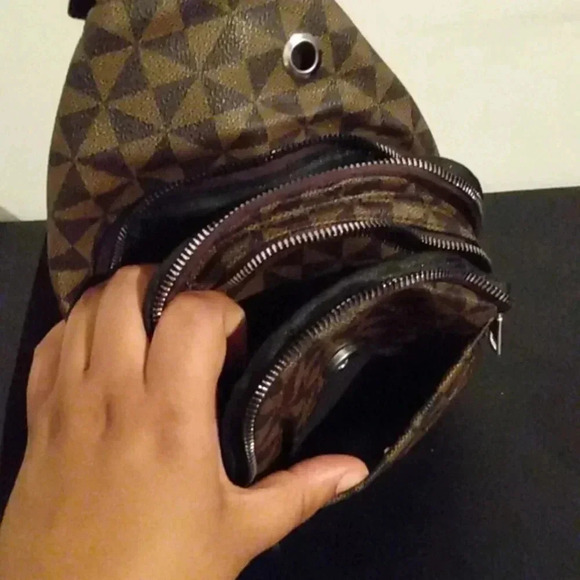 Brown Graphic Leather Sling Bag Women's Fashion Shoulder Crossbo… - Picture 3 of 3